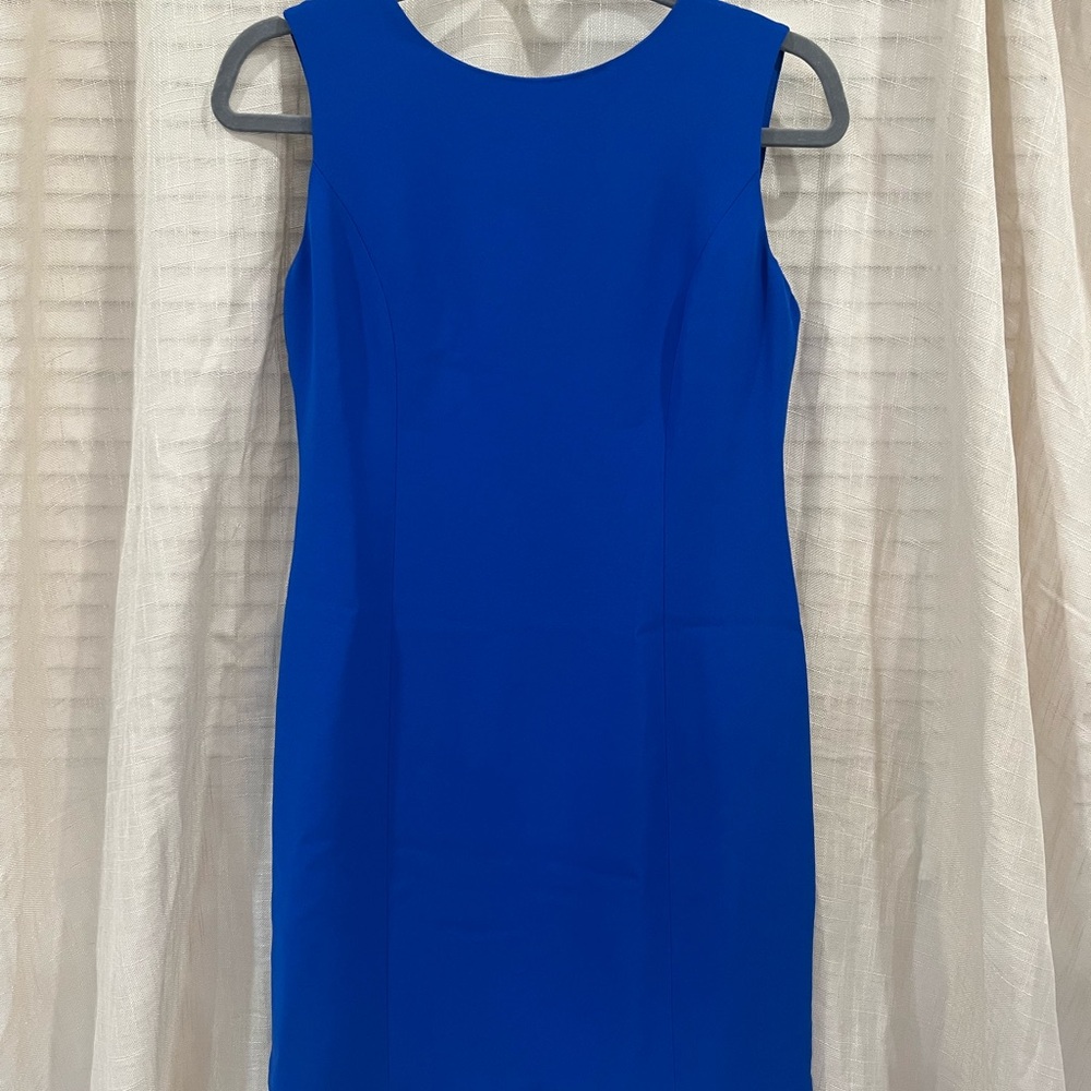 Casual Corner Vibrant Blue Midi Dress